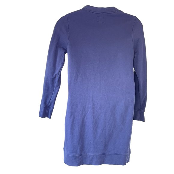 Pact Downtime Henley Dress V-Neck with 3 Copper Tone Snaps Organic Cotton Size L - Picture 4 of 7